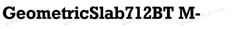 GeometricSlab712BT M字体转换